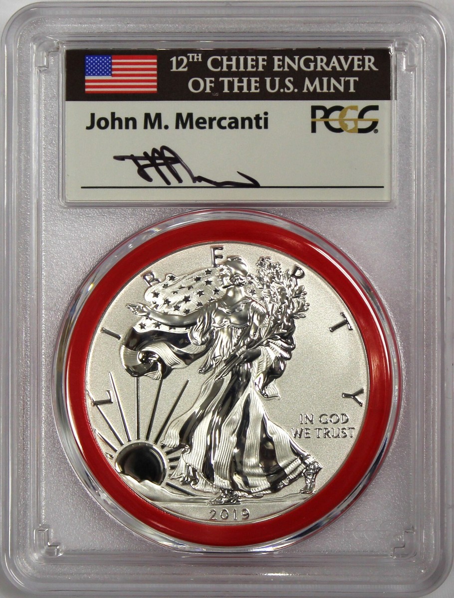 【新品】イーグル銀貨 Eagle 2019-W PCGS PR70 FDOI 2019 S $1 Enhanced Reverse Proof Silver Eagle PCGS PR70 FDOI
