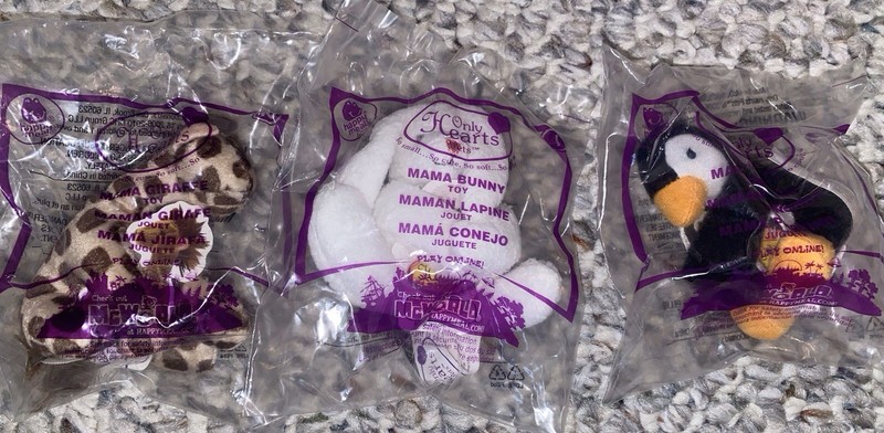 Lot Of 3 Different McDonald’s Happy Meal Toys Only Hearts 2010 Sealed