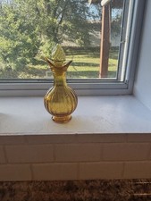 Avon Amber Cruet Field Flowers Foaming Bath Oil 1970s Vintage, Made in USA