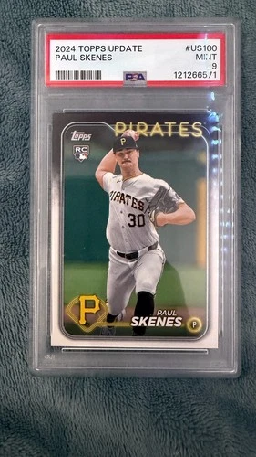 2024 Topps Update Series - Paul Skenes #US100 White Uniform (RC) PSA 9
