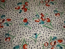 1940s Full Feed Sack Fabric Floral  still in sack form 26" by 37 "