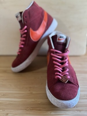 Nike SB Blazer Mid 77 CI1172-601 Red Suede CUSTOM 1/1 Size 6.5M 8W UNIQUE Pink