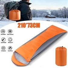 4 Season Single Sleeping Bag Waterproof Outdoor Camping Hiking Mummy Zip Bags UK