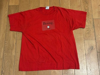 Vintage Y2K Nike T-Shirt Boing Nike Shox Size XL Silver Tag Red