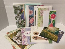 Greeting Card Lot of 26 Birthday Thank You Sympathy Get Well Blank Inside Envelo