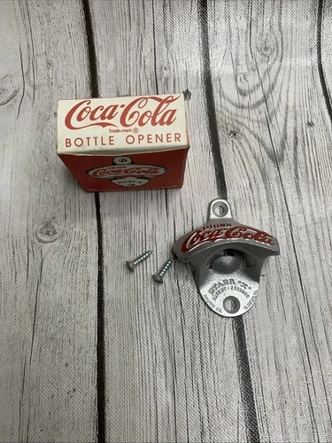 Vintage Coca Cola Wall Mount Metal Bottle Opener Starr "X" Brown Co. Made in USA