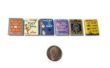 Dollhouse Miniature Children's Books do not open - 1:12 Scale - 6 Books