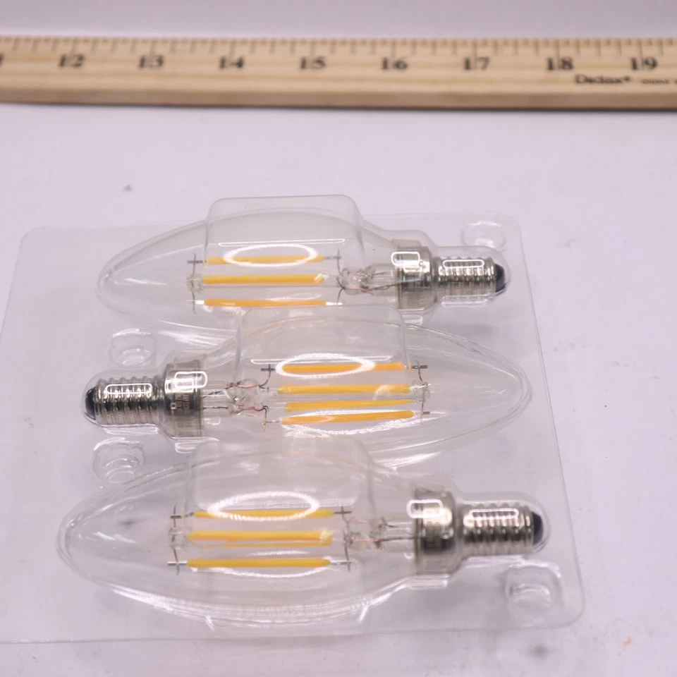 (3-Pk) EcoSmart LED B-11 Candelabra Base Bulb Light Soft White 60-W 500LM - Image 4 of 4