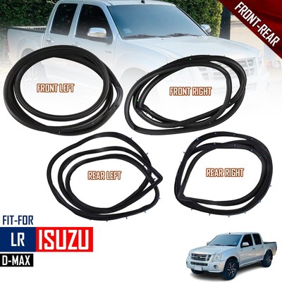 4 Wetterleiste Türdichtung Gummi vorne hinten Lh Rh für 2003-2012 Isuzu D-Max...