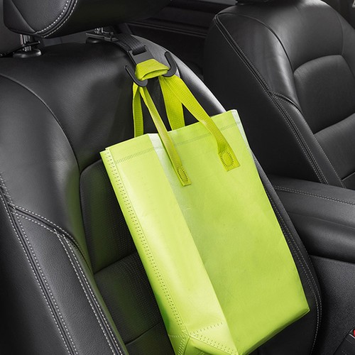 2x Black Car Seat Back Headrest Hooks Hanger Holder Storage Bag Hook Accessories - Foto 6 di 10