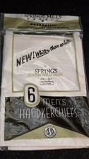 Vintage Spring Mills Whiter Than White Mens Handkerchiefs Nos