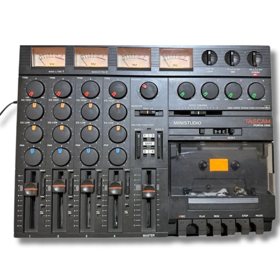Tascam Porta One Ministudio 4-Spur Kassettenrecorder getestet gewartet Netzteil