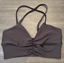 Alo Yoga Airlift Divine Sports Bra Black Women  s XS Performance Athleisure