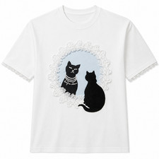 Womens Y2K Cat Graphic T-Shirt Vintage Cotton...