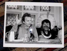1989 STING TYPE 1 PHOTO AMAZON  INDIGENOUS RAIN FOREST BRAZIL BRITISH ROCK STAR