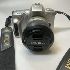 Minolta Maxxum 50 35mm SLR Film Camera w 28-100mm Lens TESTED