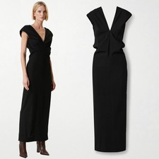Khaite Ima Wool-blend Maxi Dress In Black Size 0