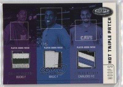2002-03 Hoops Hot Prospects 9/75 Marcus Haislip Ryan Humphrey Triple Patch 0qo1