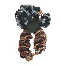 2 Fancy Scrunchie Ponytail Holders for Hair Womens