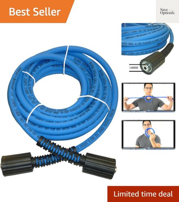 #ad UBERFLEX Kink Resistant Pressure Washer Hose 1 4quot; 3100 PSI with 2 22MM ... $60.99