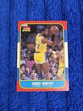 1986/1987 Fleer Basketball#131 James Worthy 86/87 RC Rookie Card. rookie card picture