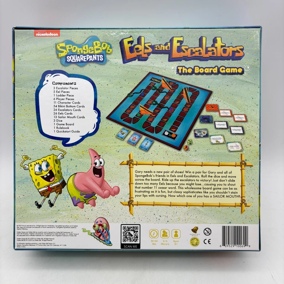 Eels and Escalators Board Game COMPLETE Golden Games 2023 Spongebob Squarepants - Bild 2 von 4