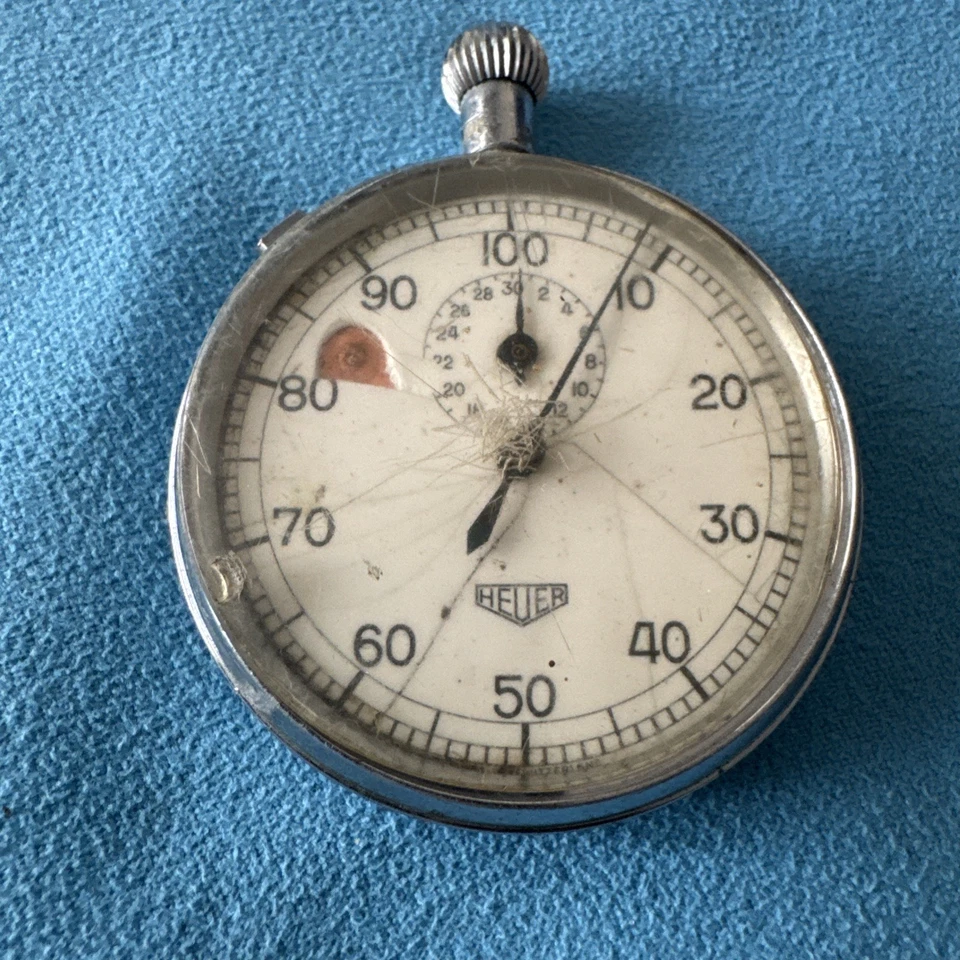 Tag Heuer Analog Mechanical (Manual) Men Stopwatch Pocket Watch Junk Men Pocketw - Image 2 of 4