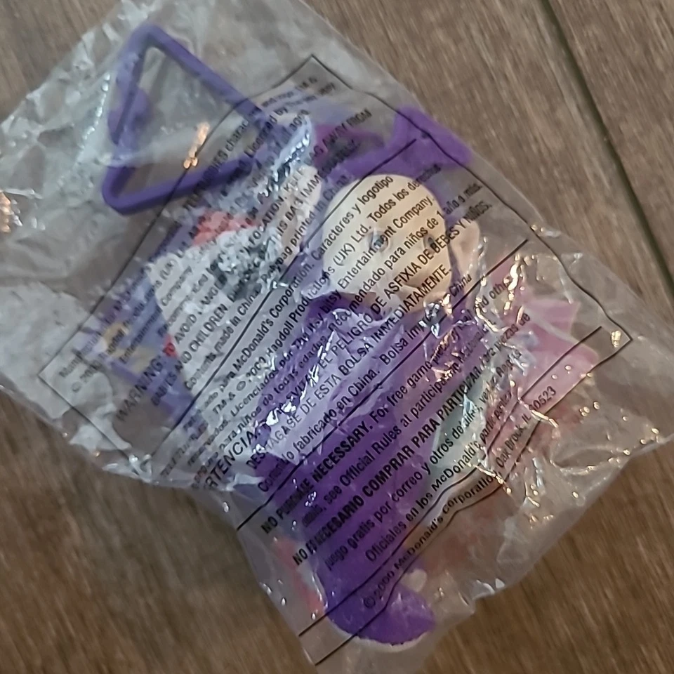 Teletubbies Tinky Winky Llavero Púrpura Peluche McDonalds Happy Meal SoftToy 2000 Foto 2 de 4