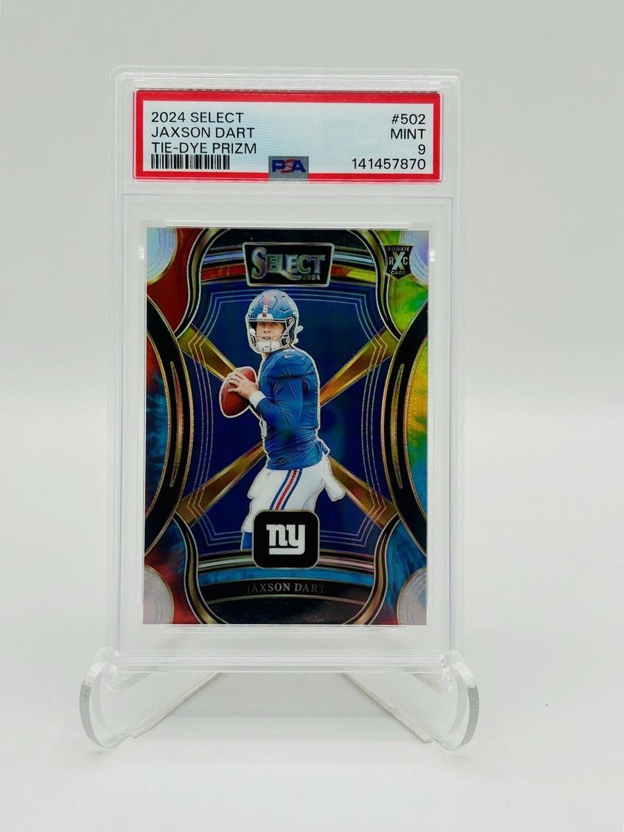 2024 Select Jaxson Dart 2025 XRC Tie-Dye Prizm #/25 Giants PSA 9