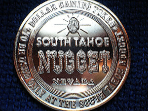 Franklin Mint 1965 Pure Silver Proof "SO. TAHOE NUGGET" Stateline, NV $1 Token
