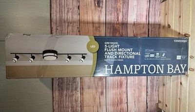 Hampton Bay Greyrock 5-Light Fixed Track Light Matte Black