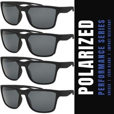 Polarized Sunglasses Mens 4 Pack Square Frame Classic Sport Frames Glasses New