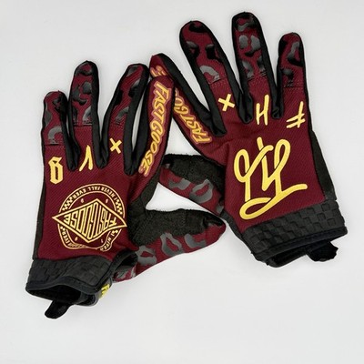 Fasthouse Speed Style Vicki Golden Women's Gloves Size L10; Maroon/Black/Yellow