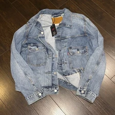 NWT! Levi’s Type II 2 Selvedge Denim Trucker Jacket Men’s Size XL Blue Sky RARE!