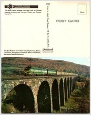 Erie Railroad Starrucca Viaduct Susquehanna PA Postcard 1960s-70s Plastichrome 