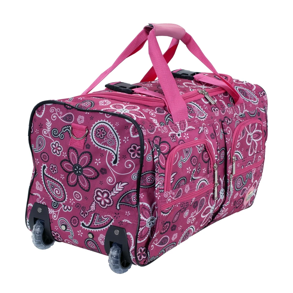 Bolsa de lona con ruedas, PINKBANDANA, 22" Foto 2 de 4