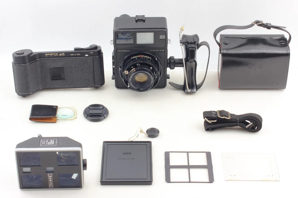 【Near MINT】 Mamiya Universal Press Camera + 100mm f/3.5 Lens 6x7 Film Back JAPAN - Image 2 of 4