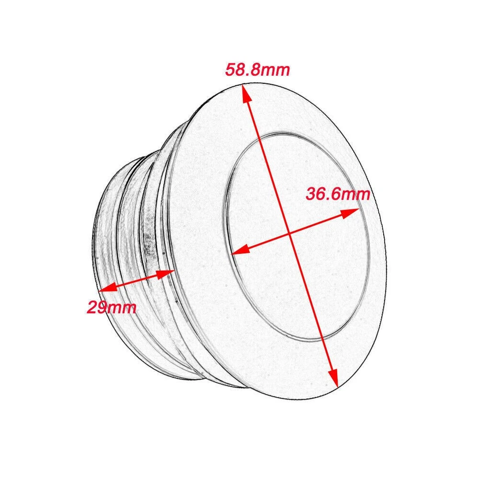 Tapa emergente de montaje empotrado cromada cubierta de tanque de combustible ventilada para Harley Davidson Foto 2 de 4