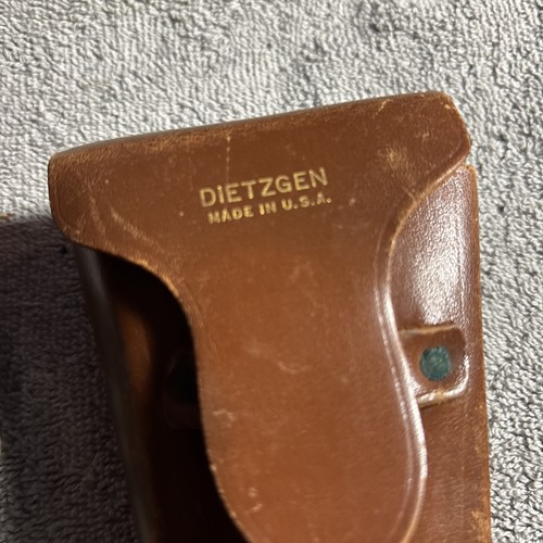 Strumento clinometro vintage Dietzen geometra metallo con livello a bolle con custodia - Foto 3 di 9