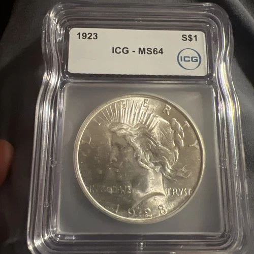 1923 Peace Silver Dollar MS64 ICG *