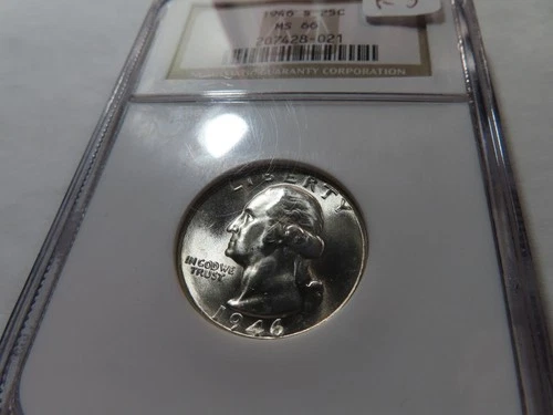 K3 USA 1946-S Silver Washington Quarter NGC MS-66