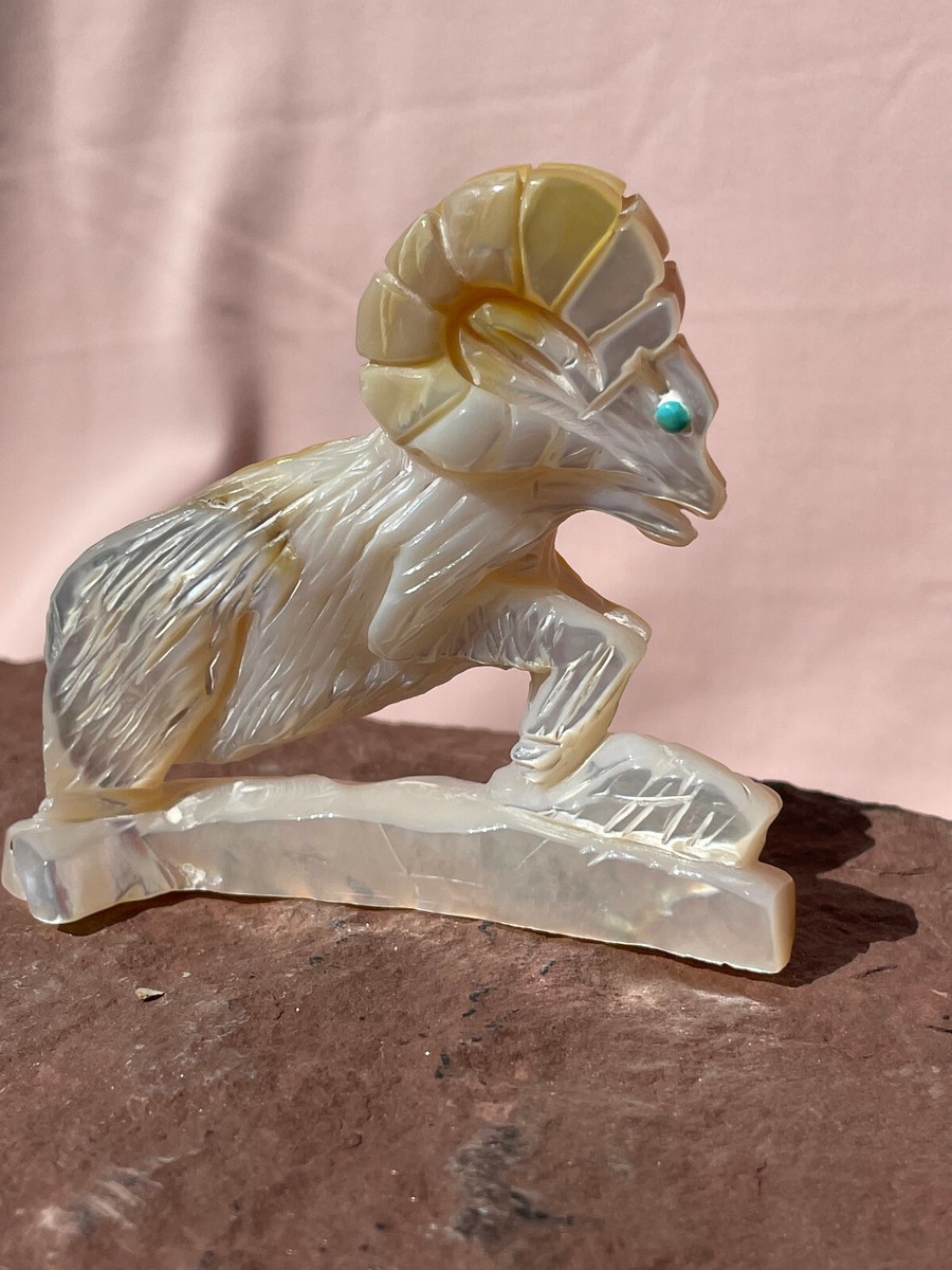 MOP RAM FETISH BY ZUNI ARTIST CARLOS TSATTIE | eBay