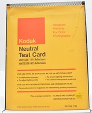 Vintage 1974 Kodak Neutral Test Card Cat 152 7795 3 Card