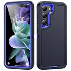 Navy Galaxy S25 Rugged Shock / Drop Protection Defender Case