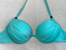 Victoria’s Secret Bikini Top The Tease Halter Green Sea Foam 32DD