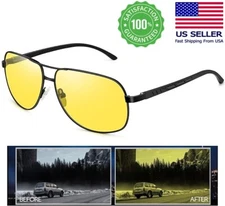 Tac Night Vision Glasses Polarized Sunglasses for Men Anti Glare Driving Goggles