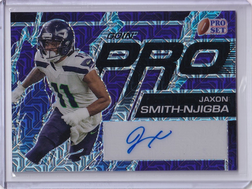 2023 Pro Set Jaxon Smith-Njigba AUTO Goin Pro Mojo Purple 4/10 #GP-JSN (RC)