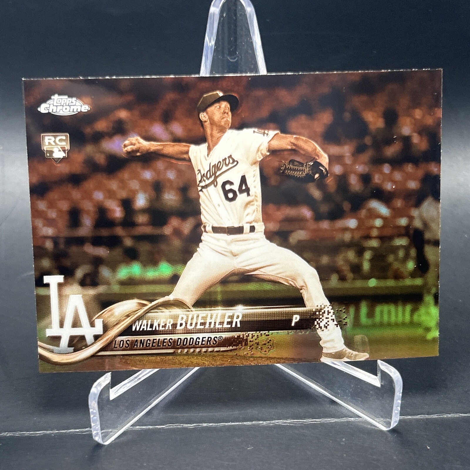 2018 Topps Chrome Walker Buehler Rookie RC Sepia Refractor Los Angeles Dodgers