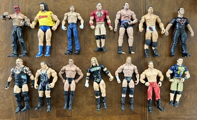 WWE フィギュア 14体セット 中古 lot of 14 WWE WWF wrestling figures Jakks Pacific, Mattel 1999