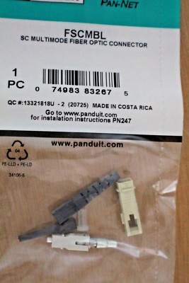 PANDUIT FSCMBL SC Multimode Fiber Optic Connector - 25 Units